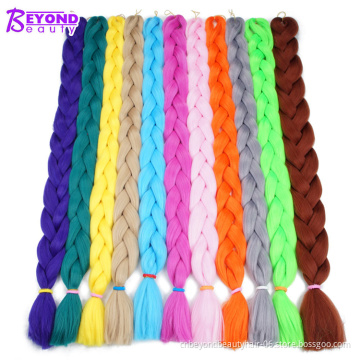 private label toyokalon braiding hair 82 inch mixed color african hair braiding Synthetic Hair Extensions pink silver black  Red